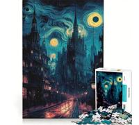 Rompecabezas de 1000 Piezas para Adultos: Ciudad de Las Estrellas Tormentosas, Juego Interactivo, Actividades Divertidas para Hacer en casa, Toda la Familia 50x75cm