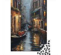 Rompecabezas de 1000 Piezas para Adultos, Ciudad del Agua de Venecia, Rompecabezas de Papel, Juego Educativo, Juguete de desafío, 1000 Piezas (38 x 26 cm)