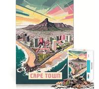 Rompecabezas de 1000 Piezas para Adultos,Ciudad del Cabo,Juego de ingenio,Regalo Divertido,Juego Relajante,Regalo de Ocio navideño (50x75cm)