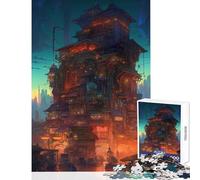 Rompecabezas de 1000 Piezas para Adultos Ciudad del Mañana Juguetes antiestrés Grandes Regalos y Juguetes Juegos de relajación Cada Pieza es única - Tamaño 38x52cm