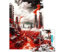 Rompecabezas de 1000 Piezas para Adultos Ciudad destruida Juego Imposible Juguete Educativo Divertido Regalo para Mejorar la Memoria (tamaño 38x26cm)