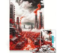 Rompecabezas de 1000 Piezas para Adultos: Ciudad destruida, Juegos educativos, análisis y lógica, Regalos para Mujeres 38x26cm