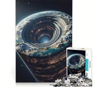 Rompecabezas de 1000 Piezas para Adultos Ciudad Galaxia Espiral Juegos Divertidos interacción Entre Padres e Hijos con póster y Hoja de Preguntas a Juego 50x75cm