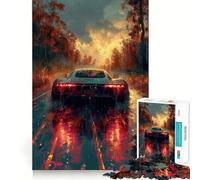 Rompecabezas de 1000 Piezas para Adultos Coche Aston Martin Negro,diseño sin Costuras,Juego de ingenio,Juego Casual, (38x52cm)