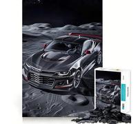 Rompecabezas de 1000 Piezas para Adultos Coche Deportivo Negro en Marte Decoración práctica y Divertida para ejercitar la Mente Ideal para Momentos de Ocio y Entretenimiento