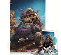 Rompecabezas de 1000 Piezas para Adultos: Coche Monstruo distópico V, Juguete Educativo, dificultad Alta, Ideal para cumpleaños y Navidad 38x52cm