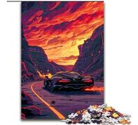 Rompecabezas de 1000 Piezas para Adultos,Coches Deportivos clásicos Coloridos de Madera,Ideal como decoración artística o Regalo de cumpleaños,50x75cm para cumpleaños,Fiestas y Ocasiones Especiales