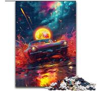 Rompecabezas de 1000 Piezas para Adultos,Coches Deportivos clásicos Coloridos de Madera,Ideal como decoración artística o Regalo de cumpleaños,50x75cm para cumpleaños,Vacaciones,Navidad,Halloween