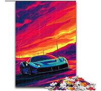 Rompecabezas de 1000 Piezas para Adultos,Coches Deportivos clásicos Coloridos de Madera,Ideal para Decorar o como Regalo de cumpleaños,50x75cm Un Rompecabezas desafiante y Relajante para Adolescentes