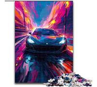 Rompecabezas de 1000 Piezas para Adultos, Coches Deportivos clásicos Coloridos de Madera, Mayores de 14 años, 50x75cm, desafiante y entretenido, Actividad Familiar