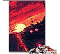 Rompecabezas de 1000 Piezas para Adultos, Coches Deportivos clásicos Coloridos, Hecho de Madera, Actividad Divertida para el hogar, 50x75cm, decoración artística DIY, Regalo de cumpleaños