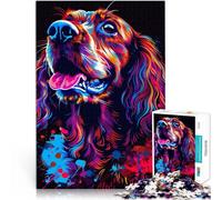 Rompecabezas de 1000 piezas para adultos Cocker Spaniel Dog Art Fun Games es ideal como regalo para toda la familia de 19.7 x 29.5 pulgadas para niños de 14 años