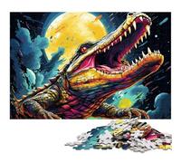 Rompecabezas de 1000 Piezas para Adultos: Cocodrilos del Nilo un Rompecabezas desafiante y difícil Una Obra de Arte para Adolescentes a Partir de 14 años (tamaño 75 x 50 cm)