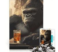 Rompecabezas de 1000 Piezas para Adultos Cóctel King Kong, Juego Imposible, Análisis y Lógica, Fortalece el Amor Entre Parejas 50x75cm