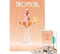 Rompecabezas de 1000 Piezas para Adultos cóctel Tropical desafío de Inteligencia Cerebral Juguetes adictivos Juegos Divertidos Actividades Familiares Regalos de Amigo Invisible tamaño 75x50cm