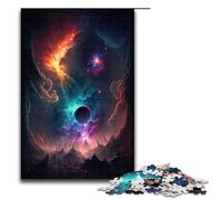 Rompecabezas de 1000 Piezas para Adultos Colapso de Planetas de Madera para Adultos y niños Herramienta para aliviar el estrés 75 x 50 cm