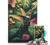 Rompecabezas de 1000 Piezas para Adultos: Colibrí en un paraíso Tropical, decoración de Pared, Juguete para la interacción Entre Padres e Hijos, cumpleaños 50x75cm
