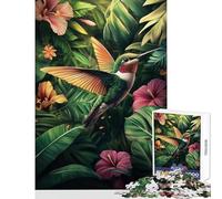 Rompecabezas de 1000 Piezas para Adultos colibrí en un paraíso Tropical decoración del hogar Juguetes Regalos de cumpleaños Juegos relajantes descompresión Intelectual tamaño 50x75cm