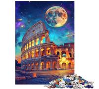 Rompecabezas de 1000 Piezas para Adultos Coliseo bajo la luz de la Luna Rompecabezas para Adolescentes Vacaciones en casa Matar el Tiempo Lista de Deseos con Papá Noel cumpleaños