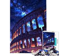 Rompecabezas de 1000 Piezas para Adultos Coliseo de Roma Italia Juguetes educativos y de Aprendizaje Juegos relajantes Un desafío difícil Excelentes Regalos y Juguetes (Tamaño 38x52cm)