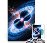 Rompecabezas de 1000 Piezas para Adultos Colisión de Estrellas binarias Montaje de Patrones Trato como Regalo para Toda la Familia 38x26cm