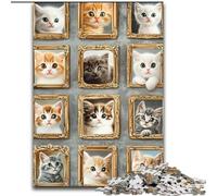 Rompecabezas de 1000 Piezas para Adultos, Collage de Gatitos, Rompecabezas imposibles para Adultos, 26x38cm, Padres, Amantes y Amigos (Mayores de 14 años)