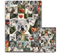 Rompecabezas de 1000 Piezas para Adultos, Collage de Koalas, Rompecabezas de Madera, desafío Mental, Adolescentes y decoración del hogar, 50x75cm