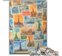 Rompecabezas de 1000 Piezas para Adultos: Collage de París decoración del hogar y diversión Familiar A Partir de 14 años (tamaño 50x75cm)