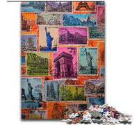 Rompecabezas de 1000 Piezas para Adultos, Collage de París, Divertido y Familiar, desafío Mental, Adolescentes, 50x75cm