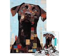 Rompecabezas de 1000 Piezas para Adultos Collage de Retratos de Perros Ideal para Juegos Familiares Vacaciones en casa para Pasar el rato desafiante y de dificultad Alta (tamaño 38x26cm)