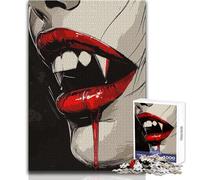 Rompecabezas de 1000 Piezas para Adultos, Colmillos de Vampiro, Juego de desafío único, Carrera de Velocidad Manual, Juguete Educativo, tamaño 38x26cm