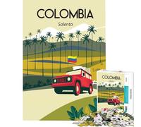 Rompecabezas de 1000 Piezas para Adultos Colombia Salento Palms Tra Toy Juego Intelectual Juego Educativo Pero Divertido y humorístico Regalos de cumpleaños Tamaño 38x52cm