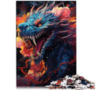 Rompecabezas de 1000 piezas para adultos, color dragón en las nubes, rompecabezas desafiantes de juego de 10.3 x 14.9 pulgadas con piezas totalmente entrelazadas de forma aleatoria