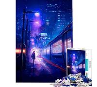 Rompecabezas de 1000 Piezas para Adultos Color Morado de Tokio Juegos educativos Juguetes Juegos educativos Gran Regalo Vacaciones en casa para Pasar el Tiempo (tamaño 38x52cm)