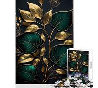 Rompecabezas de 1000 Piezas para Adultos Color Verde Oscuro y Pan de Oro Juguetes de Bricolaje Regalos de Amigo Secreto Juego práctico para Mejorar el Amor en Pareja tamaño 38x52cm