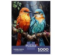 Rompecabezas De 1000 Piezas para Adultos Colorful Birds Art Print Rompecabezas para Adultos Juguete Decoración De Pared Regalos para Mujeres Desafiante De Completar 70x50cm/1000pcs