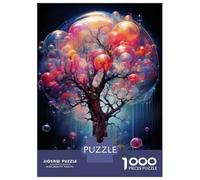Rompecabezas De 1000 Piezas para Adultos Colorful Bubble Tree Art Print Rompecabezas para Adultos Juguetes Antiestrés para La Diversión Familiar Actividades Divertidas En Casa 52x38cm/1000pcs