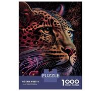 Rompecabezas De 1000 Piezas para Adultos Colorful Cheetah Animal Rompecabezas para Adolescentes Juguetes Antiestrés Desafío Difícil Actividades Divertidas En Casa 70x50cm/1000pcs
