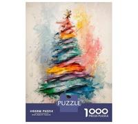 Rompecabezas De 1000 Piezas para Adultos Colorful Christmas Tree Rompecabezas para Adultos Juegos De Relajación Desafío Difícil Ayuda A Ejercitar El Cerebro 70x50cm/1000pcs