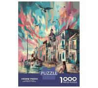 Rompecabezas De 1000 Piezas para Adultos Colorful Coastal Serenity Rompecabezas para Adultos Juego Familiar Decoración De Pared Oferta como Regalos para Toda La Familia 70x50cm/1000pcs