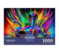 Rompecabezas De 1000 Piezas para Adultos Colorful Cobra Car Art Print Rompecabezas para Adultos Juegos De Relajación Regalo De Cumpleaños Interacción Entre Padres E Hijos 38x26cm/1000pcs