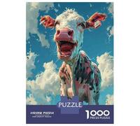 Rompecabezas De 1000 Piezas para Adultos Colorful Cow Painting Rompecabezas para Adultos Juegos Divertidos Pero Divertidos Y Humorísticos Cumpleaños 52x38cm/1000pcs