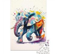 Rompecabezas De 1000 Piezas para Adultos Colorful Elephant Art Print-6 Rompecabezas para Adultos Juguetes De Bricolaje Análisis Y Lógica Regalos De Cumpleaños Y Únicos 52x38cm/1000pcs