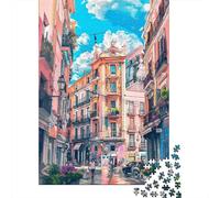 Rompecabezas De 1000 Piezas para Adultos Colorful European Street Scene -1 Rompecabezas para Adultos Juegos Familiares Que Mejoran La Memoria Interacción Entre Padres E Hijos 70x50cm/1000pcs