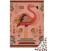 Rompecabezas De 1000 Piezas para Adultos Colorful Flamingo Art Print-1 Rompecabezas para Adultos Juego Familiar Decoración De Pared Desafiante De Completar 70x50cm/1000pcs