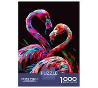 Rompecabezas De 1000 Piezas para Adultos Colorful Flamingo Wall Art Print Rompecabezas para Adultos Juegos Familiares Una Obra De Arte Ayuda A Ejercitar El Cerebro 52x38cm/1000pcs