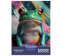 Rompecabezas De 1000 Piezas para Adultos Colorful Frog Art Rompecabezas Juegos Familiares Difícil Difícil Cumpleaños Y Navidad 70x50cm/1000pcs