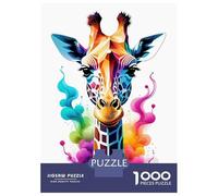 Rompecabezas De 1000 Piezas para Adultos Colorful Geometric Giraffe Rompecabezas para Adultos Juegos Familiares Pero Divertidos Y Humorísticos Regalo De Cumpleaños, Regalos, 52x38cm/1000pcs