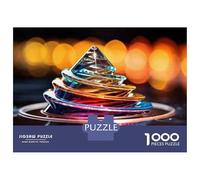 Rompecabezas De 1000 Piezas para Adultos Colorful Glass Christmas Tree Decorations Rompecabezas para Adultos Juego Práctico Decoración del Hogar Difícil Y Desafiante 70x50cm/1000pcs