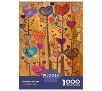 Rompecabezas De 1000 Piezas para Adultos Colorful Heart Tree Painting-1 Rompecabezas para Adolescentes Juguetes De Bricolaje Desafío Difícil Juego Desafiante Regalos 70x50cm/1000pcs